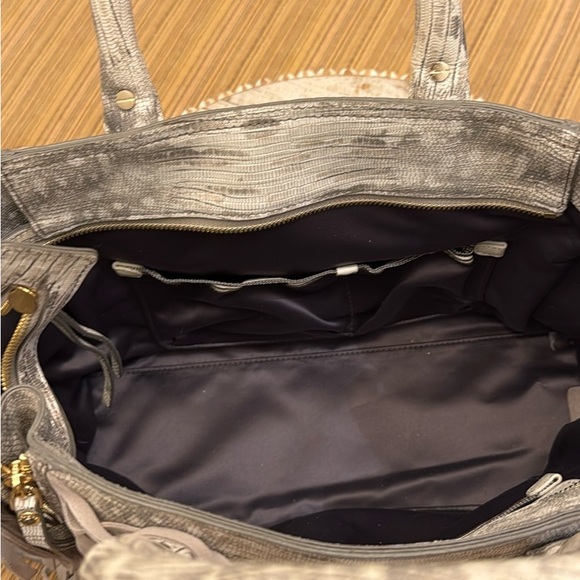 Henri Bendel Textured Grey Fringe Tote - Picture 3 of 4